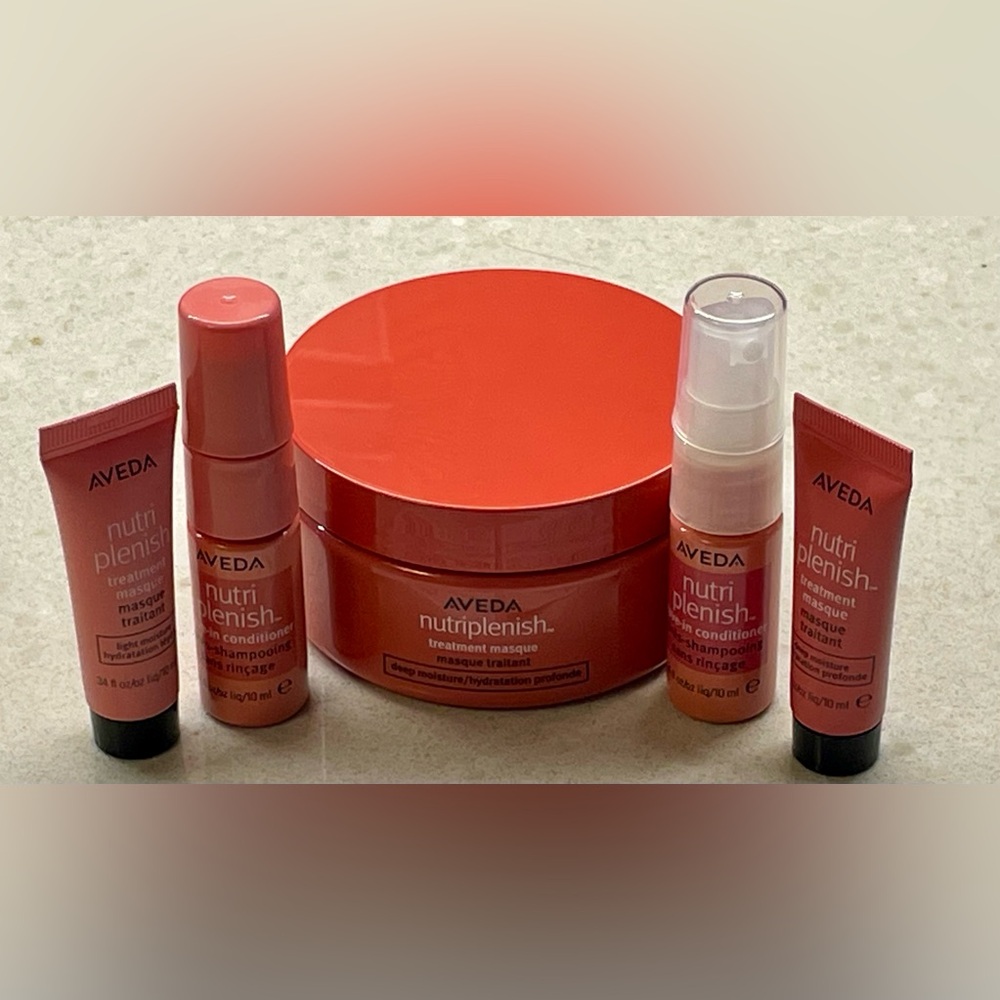 NEW 200 ml Aveda Nutriplenish Hair Treatment Mask with travel samples